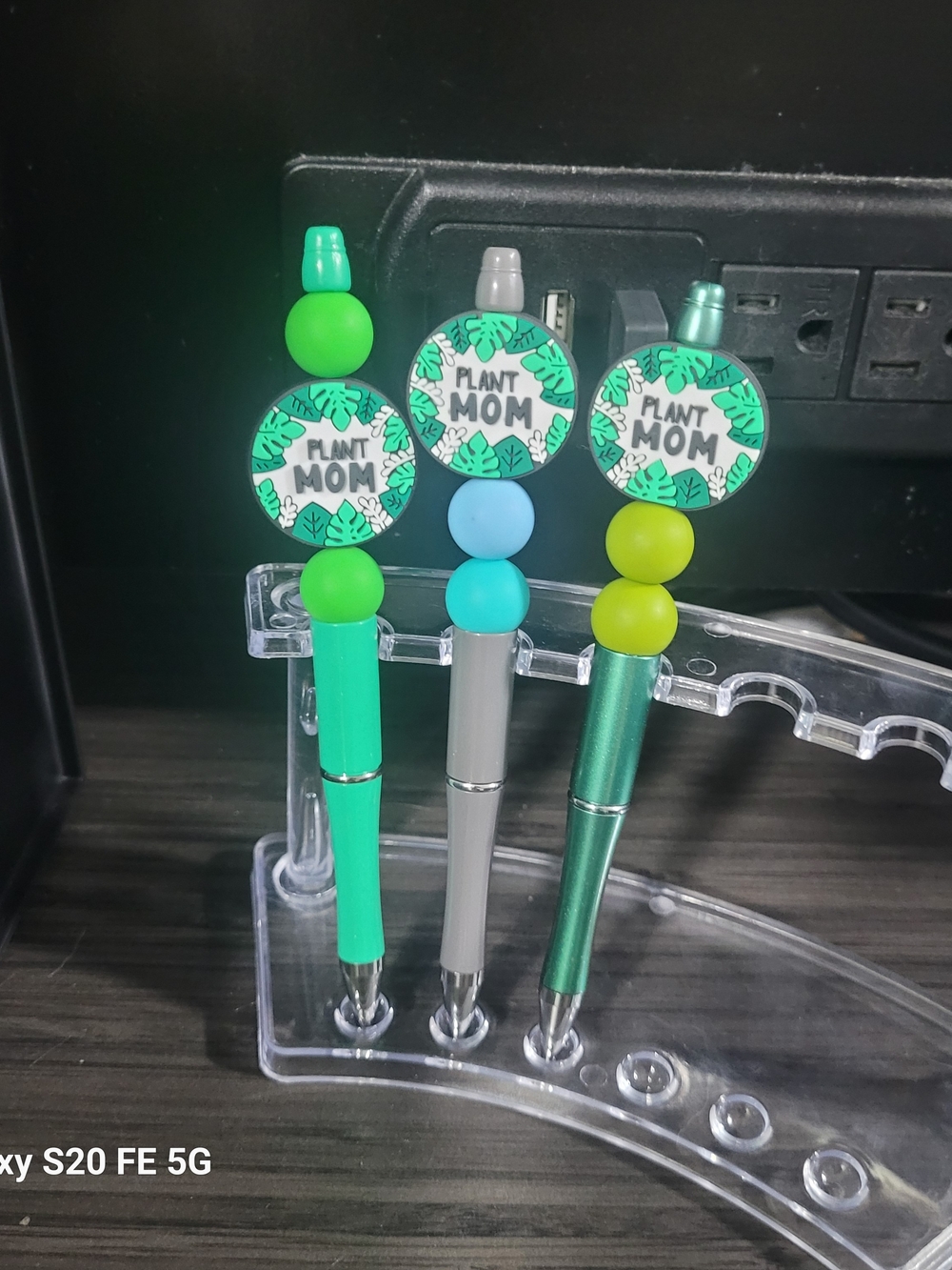 Handmade Plant Mom Beaded Pens